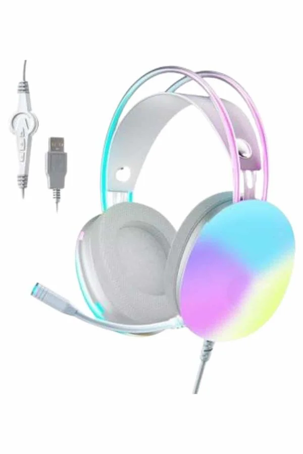 RGB Işıklı Kablosuz Oyun Kulaklığı - 30ms Gecikme, 800mAh Pil ve IPX-4 Su Geçirmez