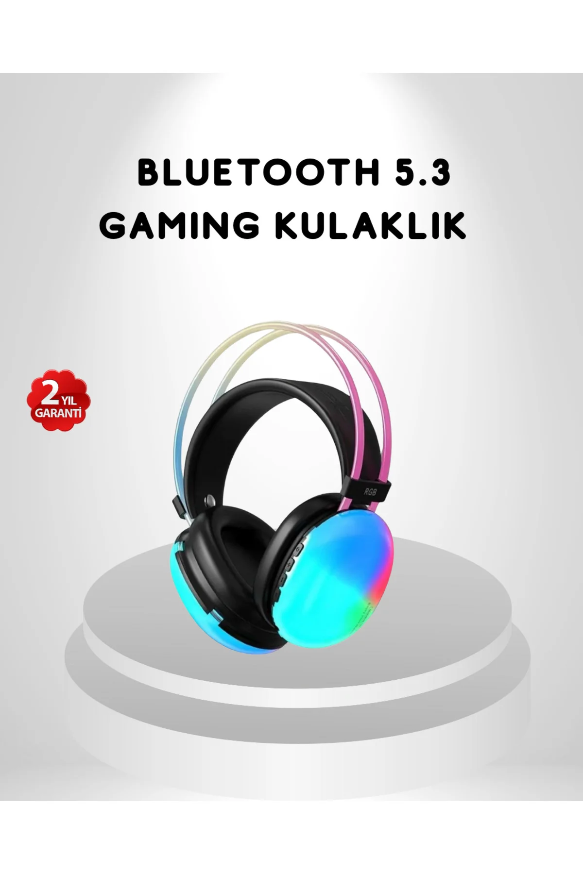 Rgb Işıklı Kablosuz Kulaklık Bluetooth 5.3 800Mah Ergonomik Ipx4 