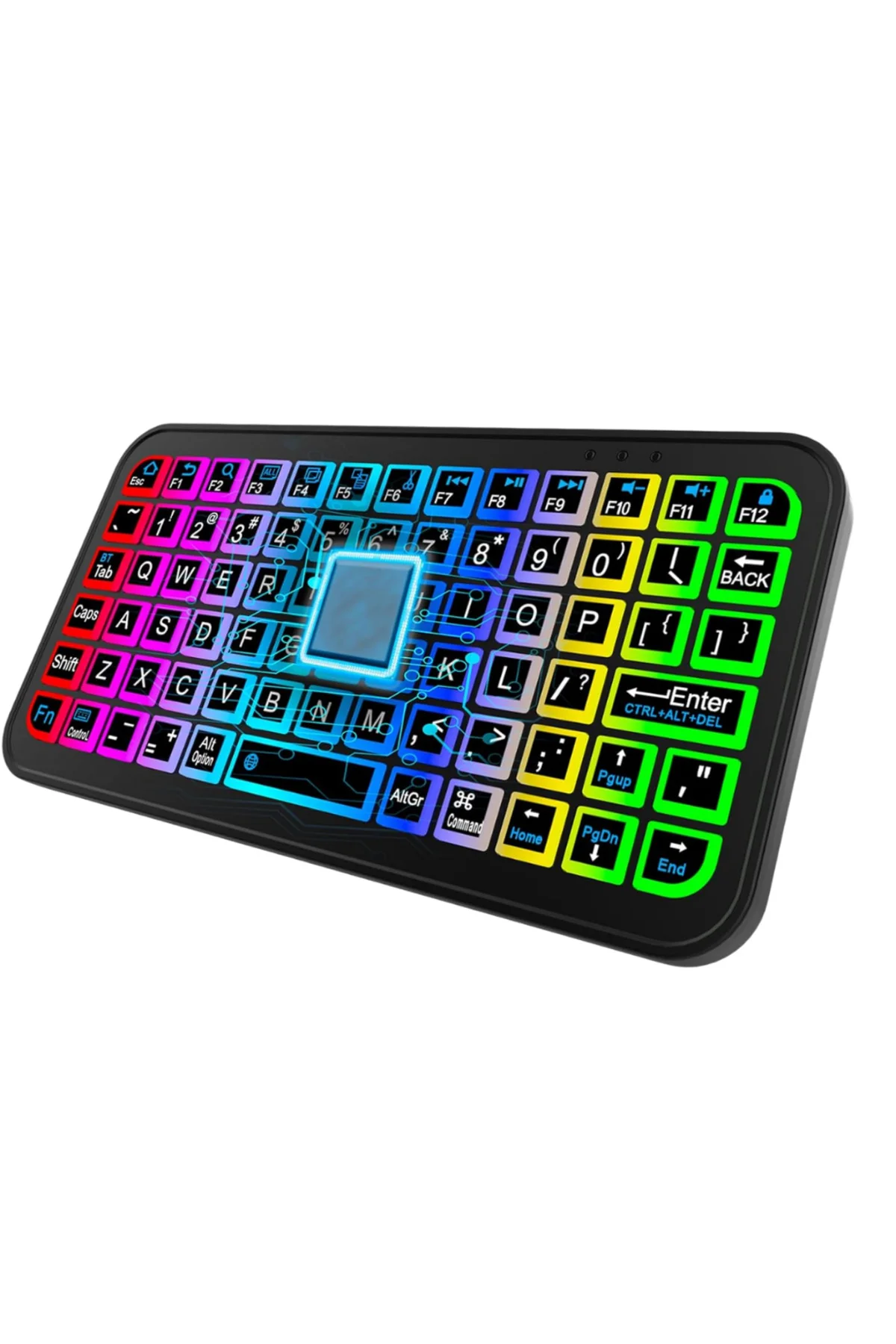 RGB Işıklı Kablosuz Mini Klavye 10 mm İnce Gövde - Lisinya