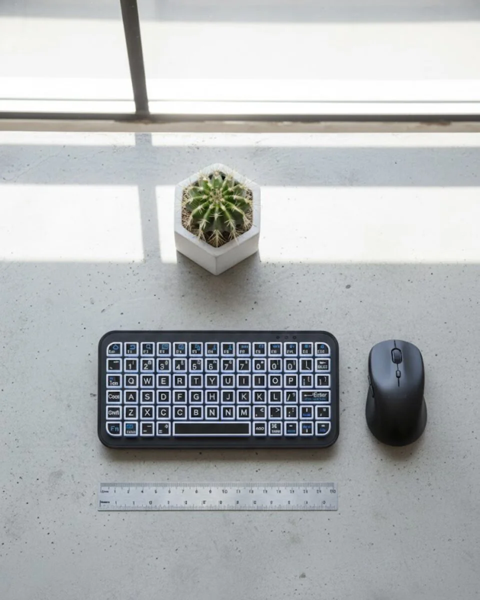 RGB Işıklı Kablosuz Mini Klavye - 10mm İnce Gövde, Bluetooth 5.2