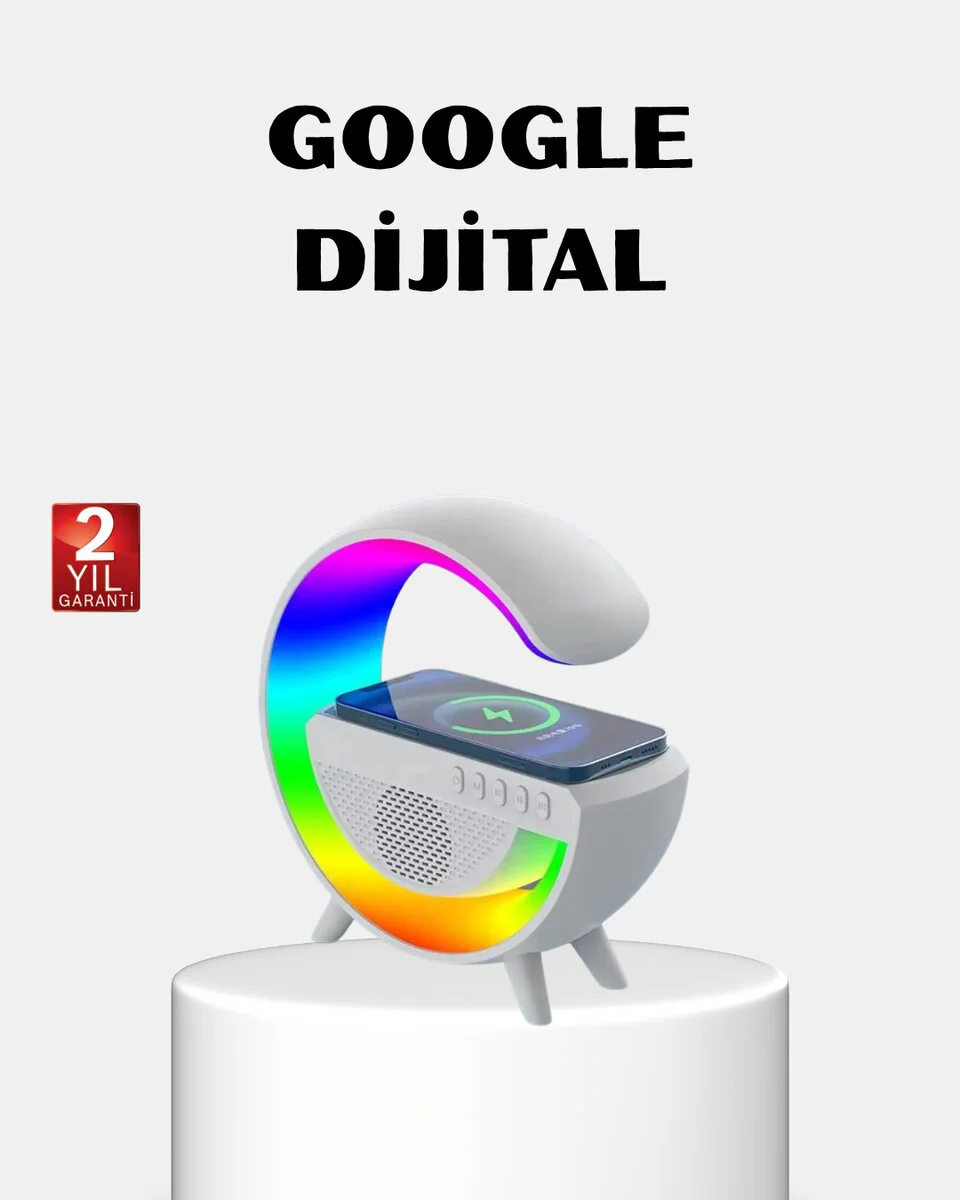 RGB Işıklı Kablosuz Şarjlı Hoparlör – Akıllı Gece Lambası ve FM Radyo