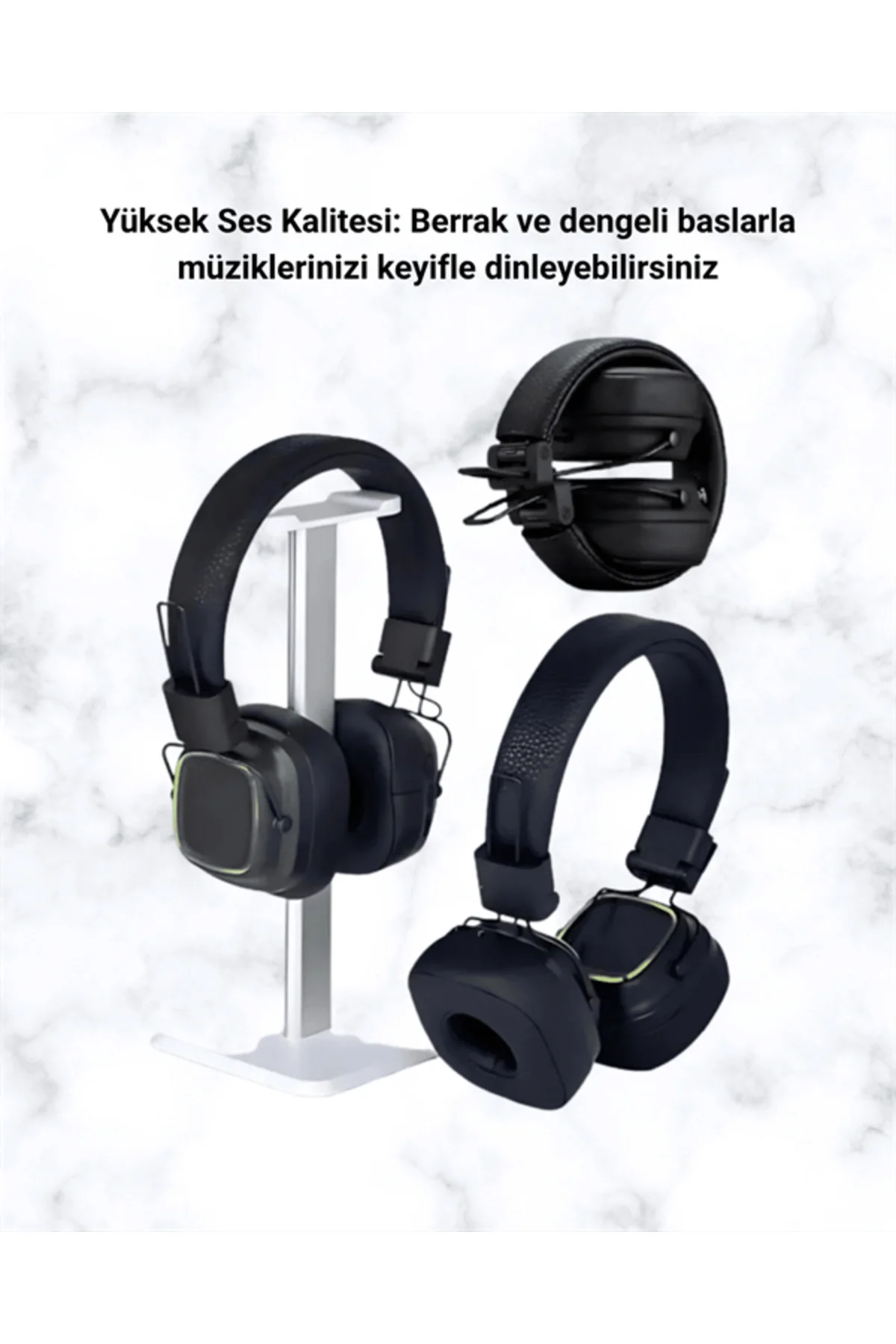 RGB Işıklı Katlanabilir Bluetooth 5.3 Kulak Üstü Kulaklık RGB Işıklı Katlanabilir Bluetooth 5.3 Kulak Üstü Kulaklık - Görsel 4