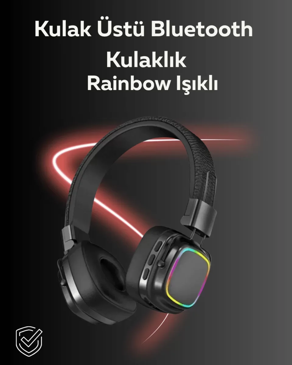 RGB Işıklı Katlanabilir Bluetooth 5.3 Kulak Üstü Kulaklık - Lisinya