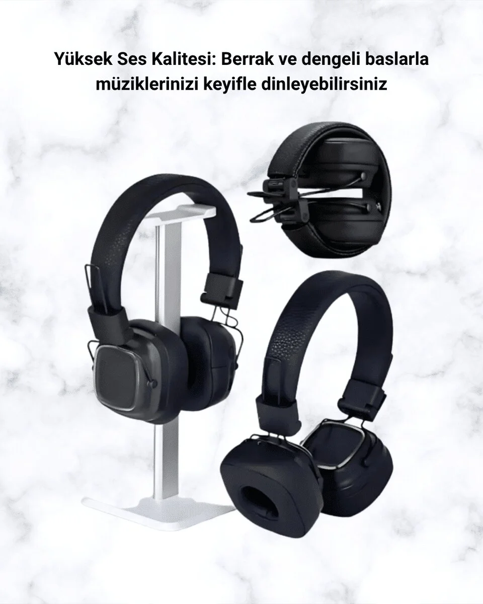 RGB Işıklı Katlanabilir Bluetooth 5.3 Kulak Üstü Kulaklık - Renkli Ses Deneyimi