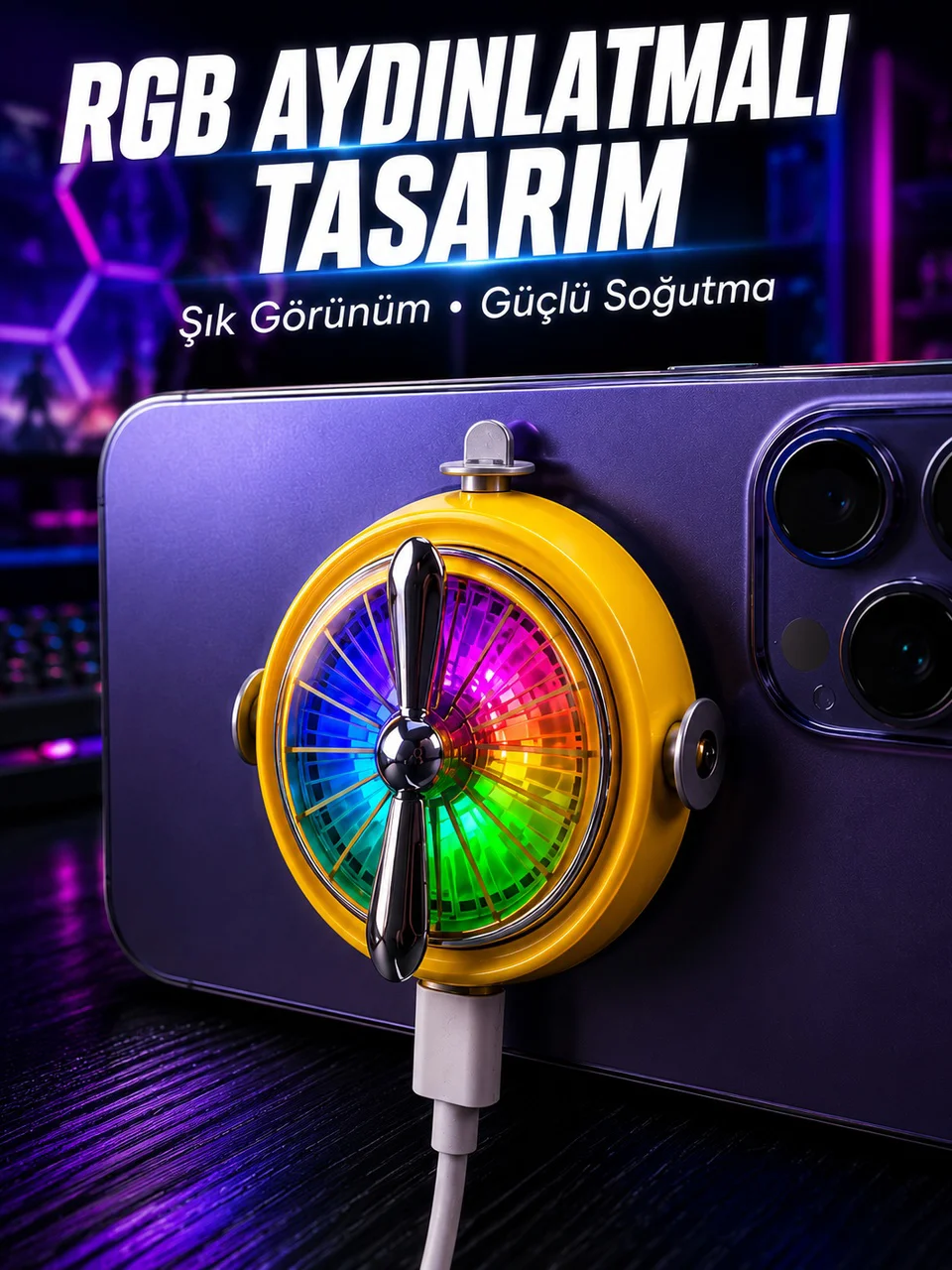 Rgb Işıklı Manyetik Telefon Oyun Soğutucu Fan - Lisinya Fiyatı, Yorumları ve Özellikleri