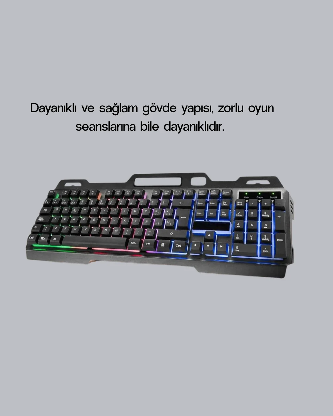 RGB Işıklı Oyuncu Klavye Mouse Seti – Türkçe Q, Ayarlanabilir DPI