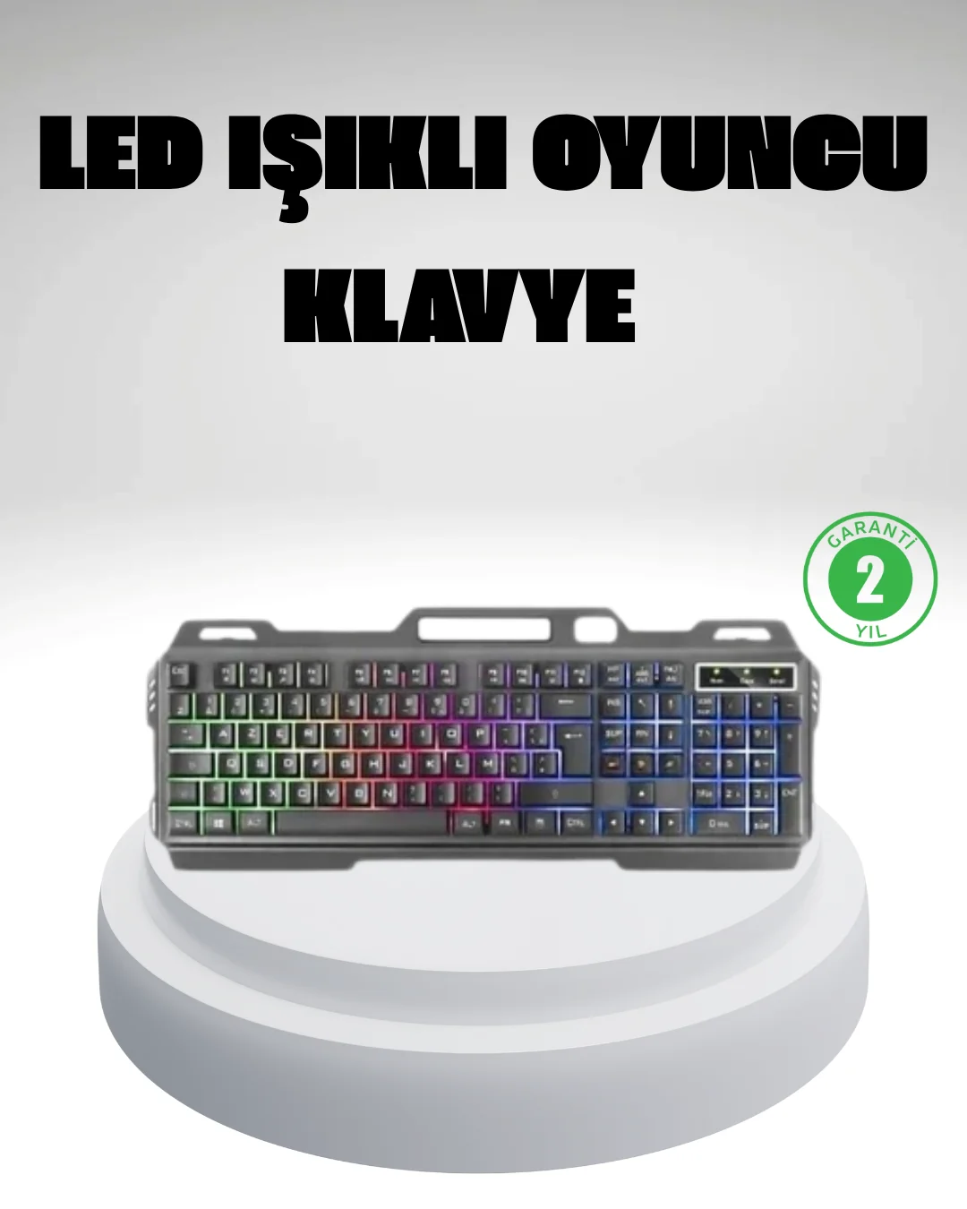RGB Işıklı Oyuncu Klavye Mouse Seti – Türkçe Q, Ayarlanabilir DPI