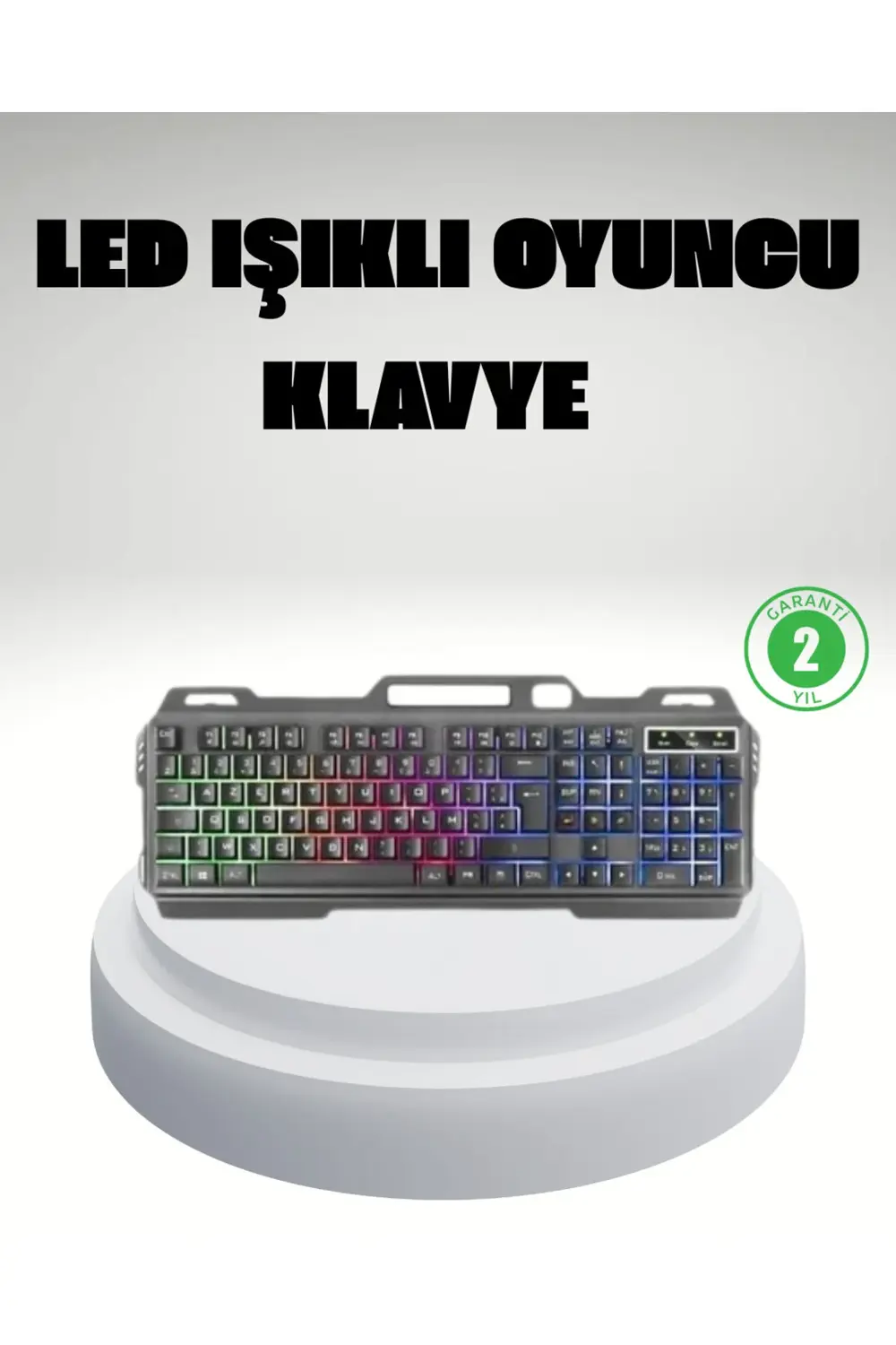 RGB Işıklı Oyuncu Klavye Mouse Seti – Türkçe Q, Ayarlanabilir DPI