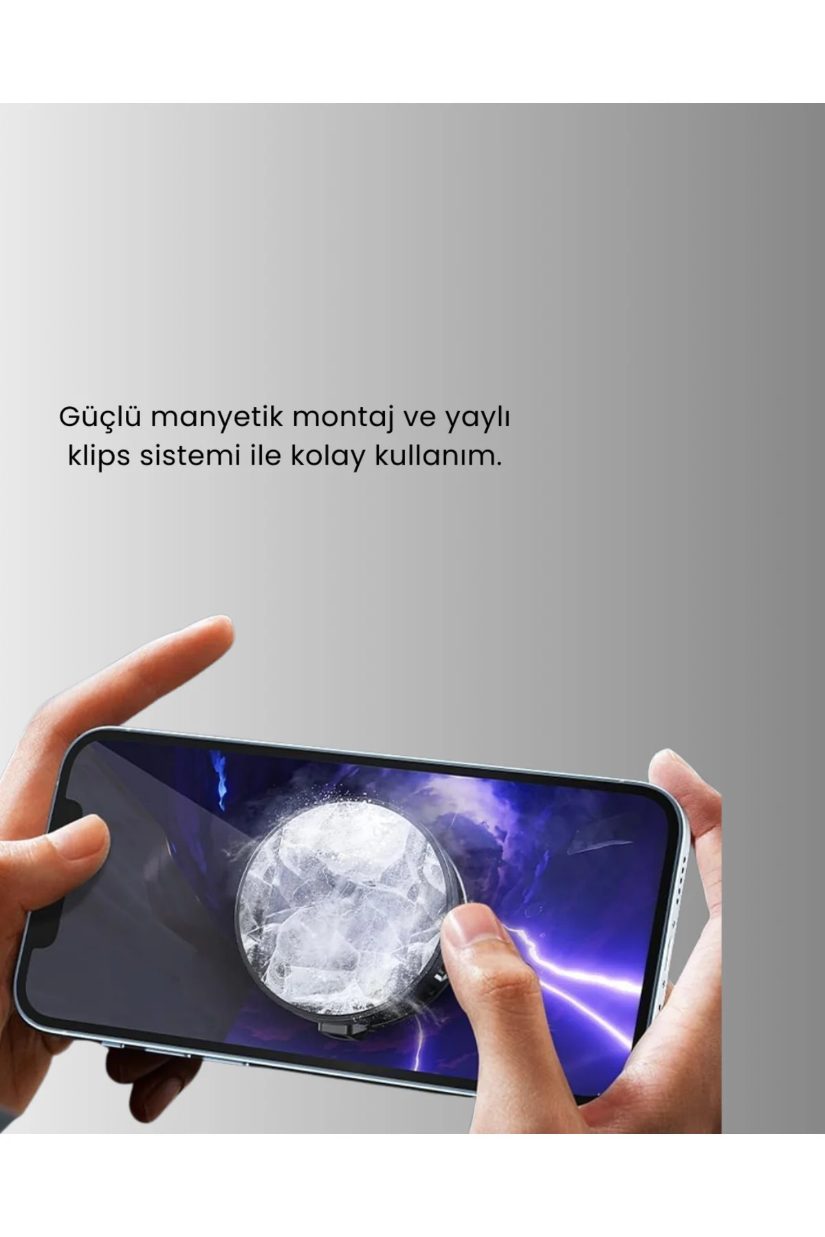 RGB Işıklı Sessiz Fanlı Telefon Soğutucu