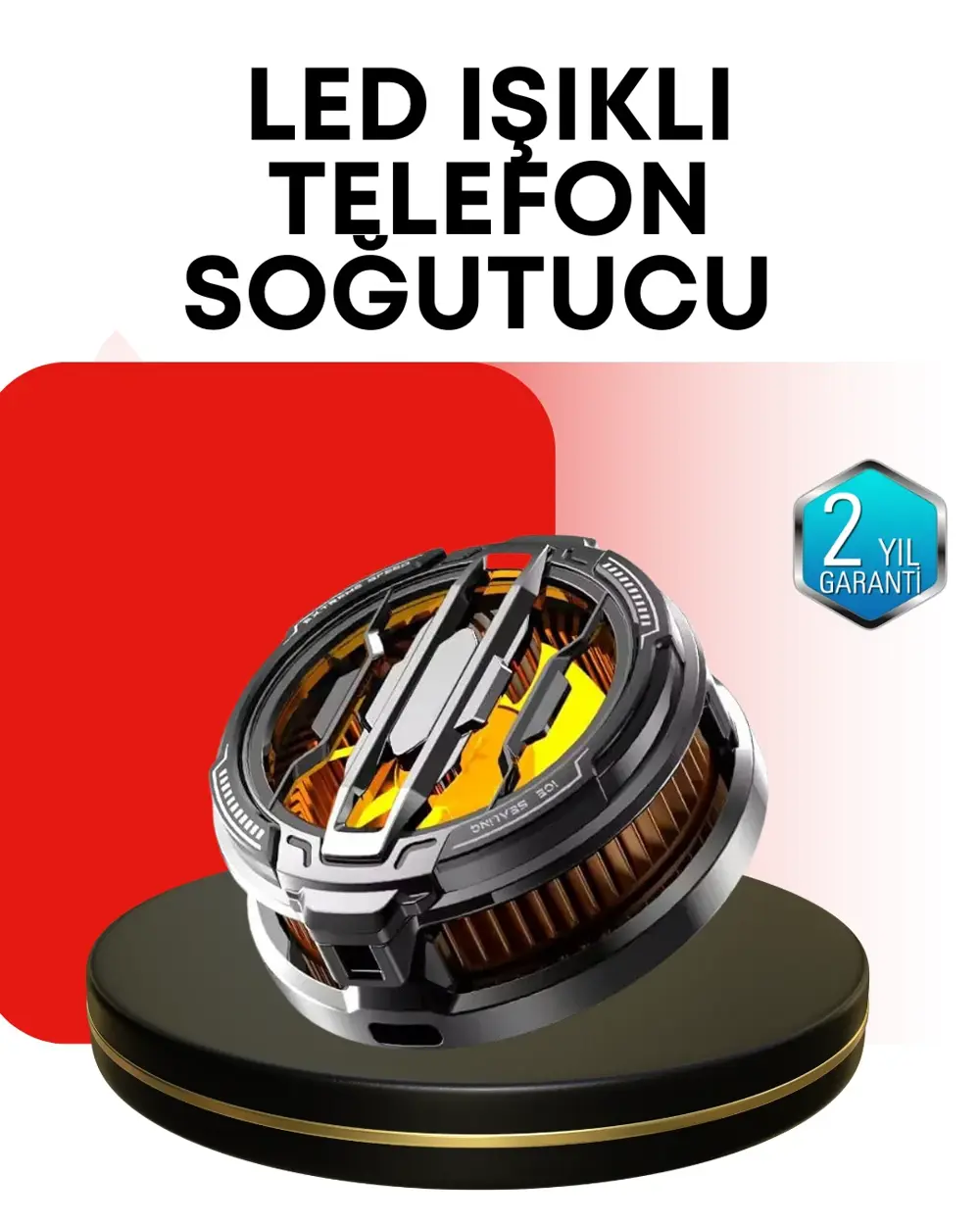 RGB Işıklı Sessiz Fanlı Telefon Soğutucu