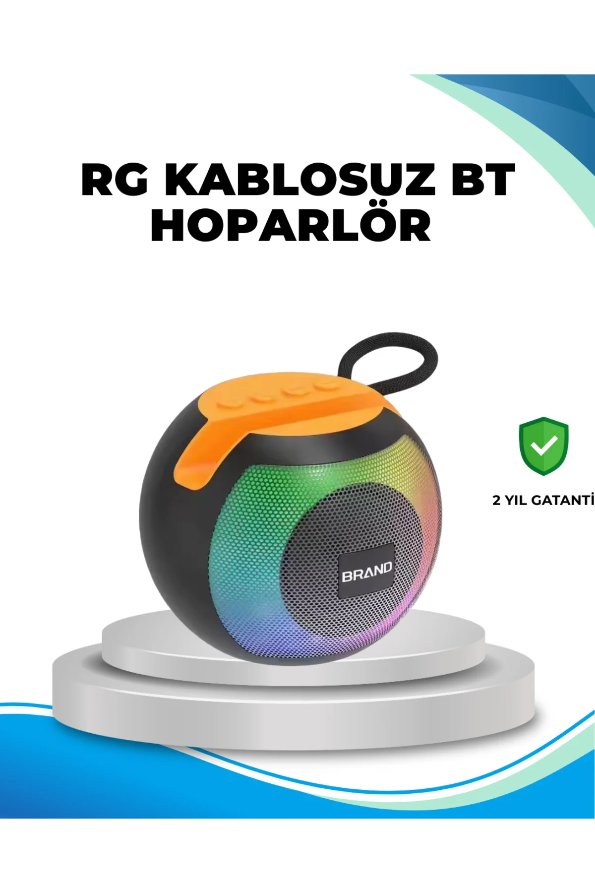 RGB Işıklı Taşınabilir Kablosuz Bluetooth Hoparlör