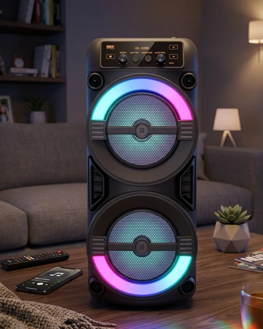 RGB Işıklı Taşınabilir Bluetooth Hoparlör Güçlü Stereo Ses RGB Işıklı Taşınabilir Bluetooth Hoparlör Güçlü Stereo Ses