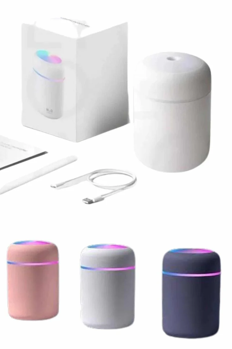 RGB Işıklı Ultrasonik Ledli Hava Nemlendirici - Sessiz, Taşınabilir ve Akıllı Nem Kontrolü