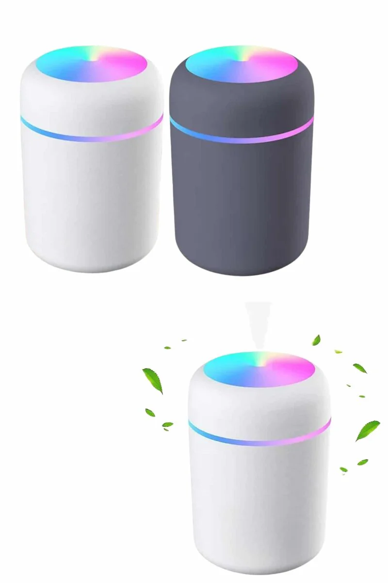 RGB Işıklı Ultrasonik Ledli Hava Nemlendirici - Sessiz, Taşınabilir ve Akıllı Nem Kontrolü