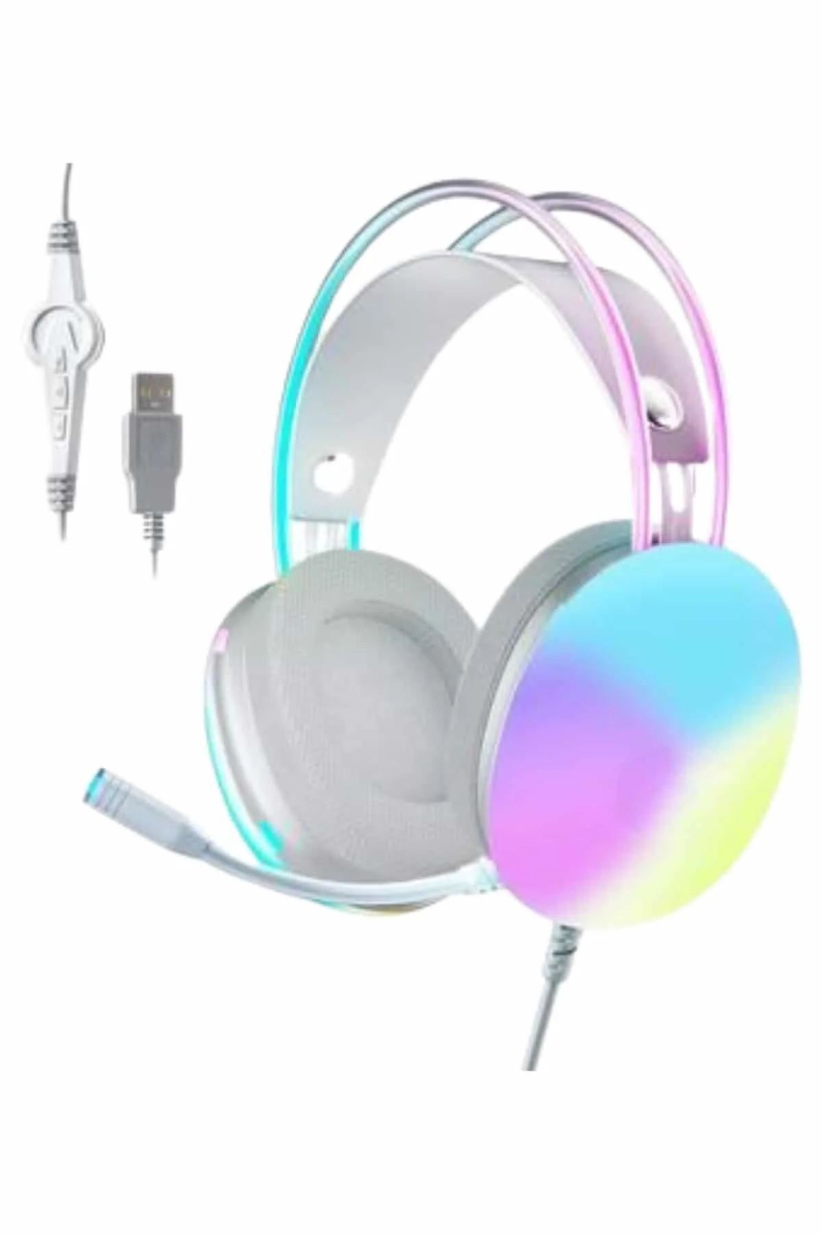 RGB Işıklı Yüksek Ses Kaliteli Kablosuz Kulak Üstü Bluetooth Kula