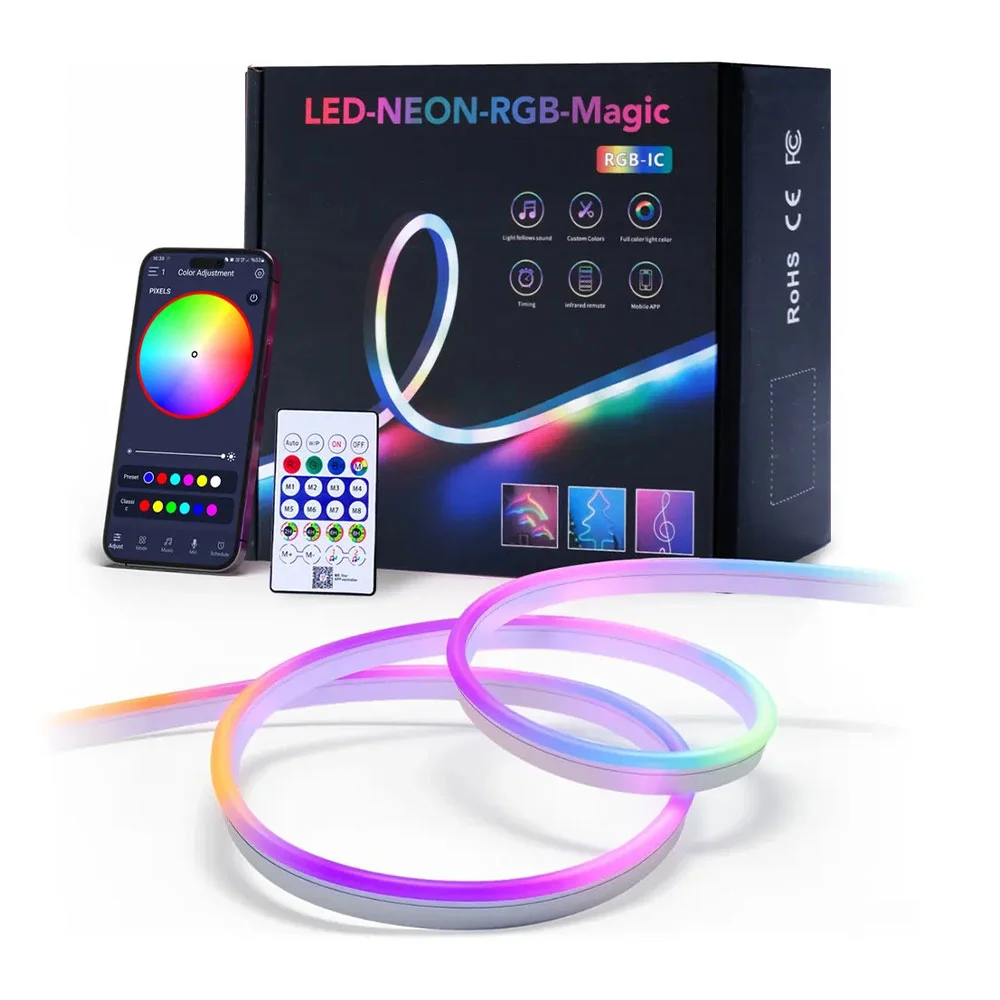RGB Kumandalı Sese Duyarlı Animasyonlu Neon Şerit Hortum Led USB ve App Uyumlu 5 Metre RGB Kumandalı Sese Duyarlı Animasyonlu Neon Şerit Hortum Led USB ve App Uyumlu 5 Metre Fiyatı, Yorumları ve Özellikleri