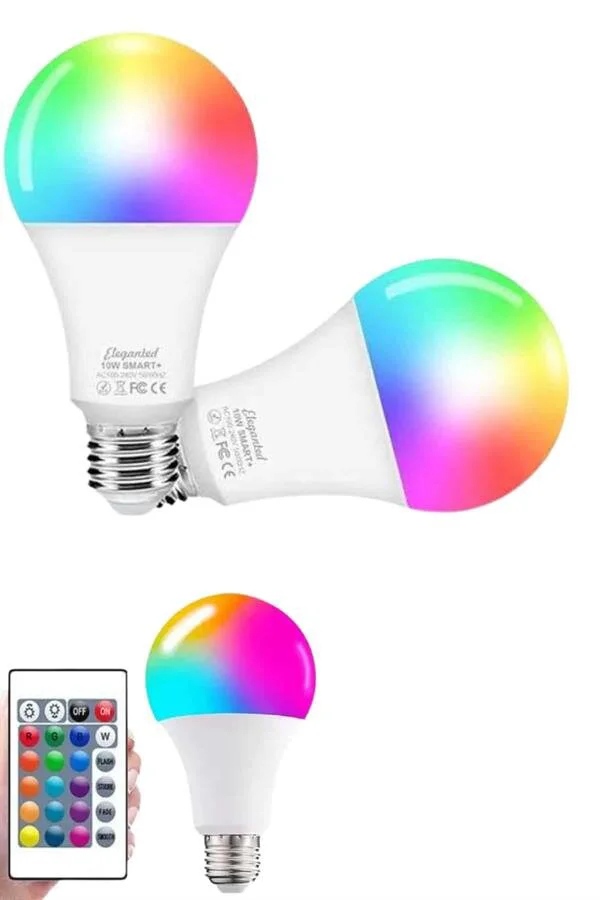 RGB Led Ampul - 10W E27 Ayarlanabilir Parlaklık 2000 Lümen