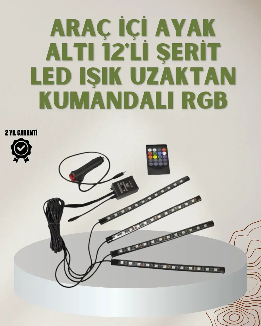 RGB LED Araç İçi Aydınlatma – Kumandalı Sistem