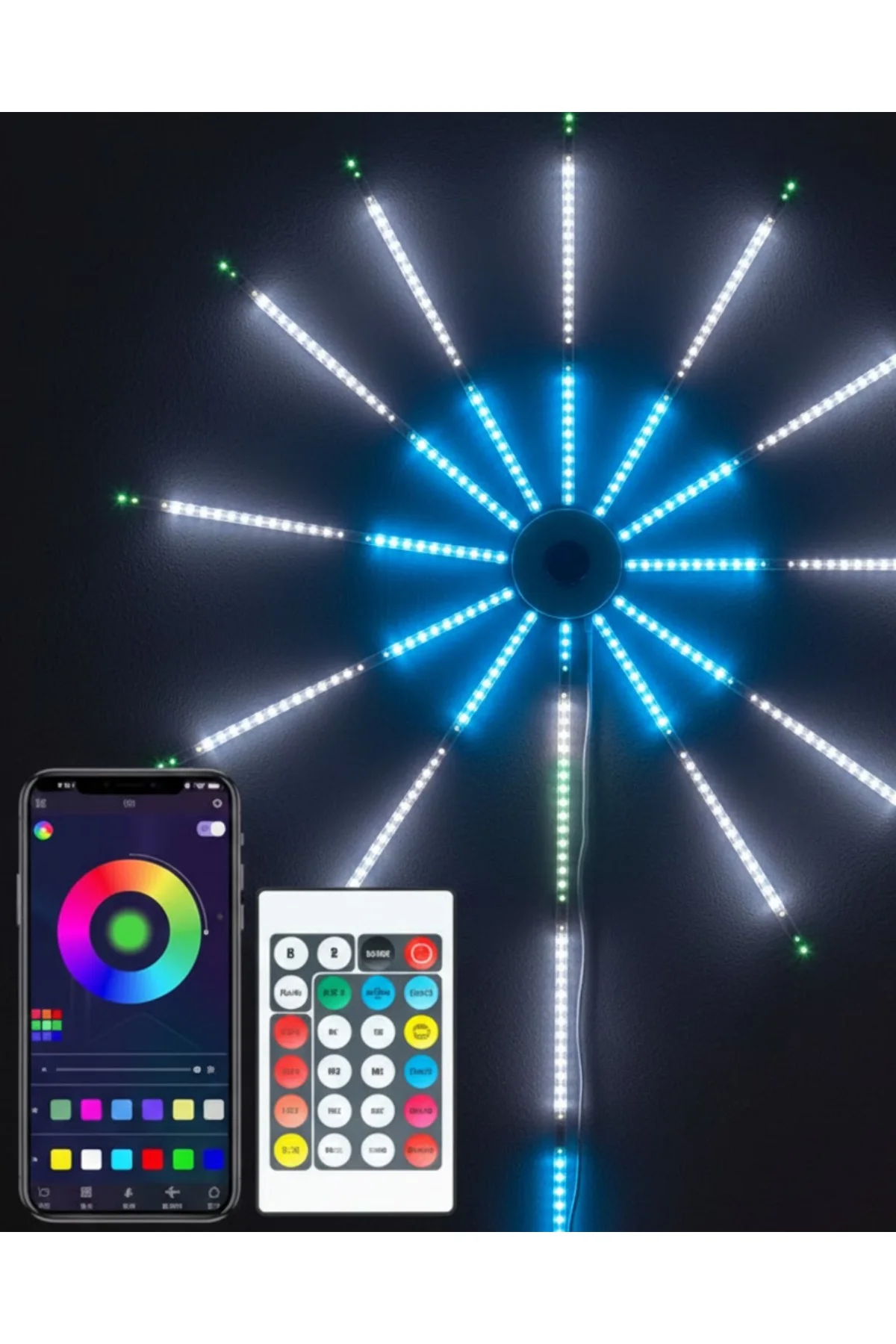RGB LED Duvar Dekoru Sökülebilir Kollu . Işık Sistemi