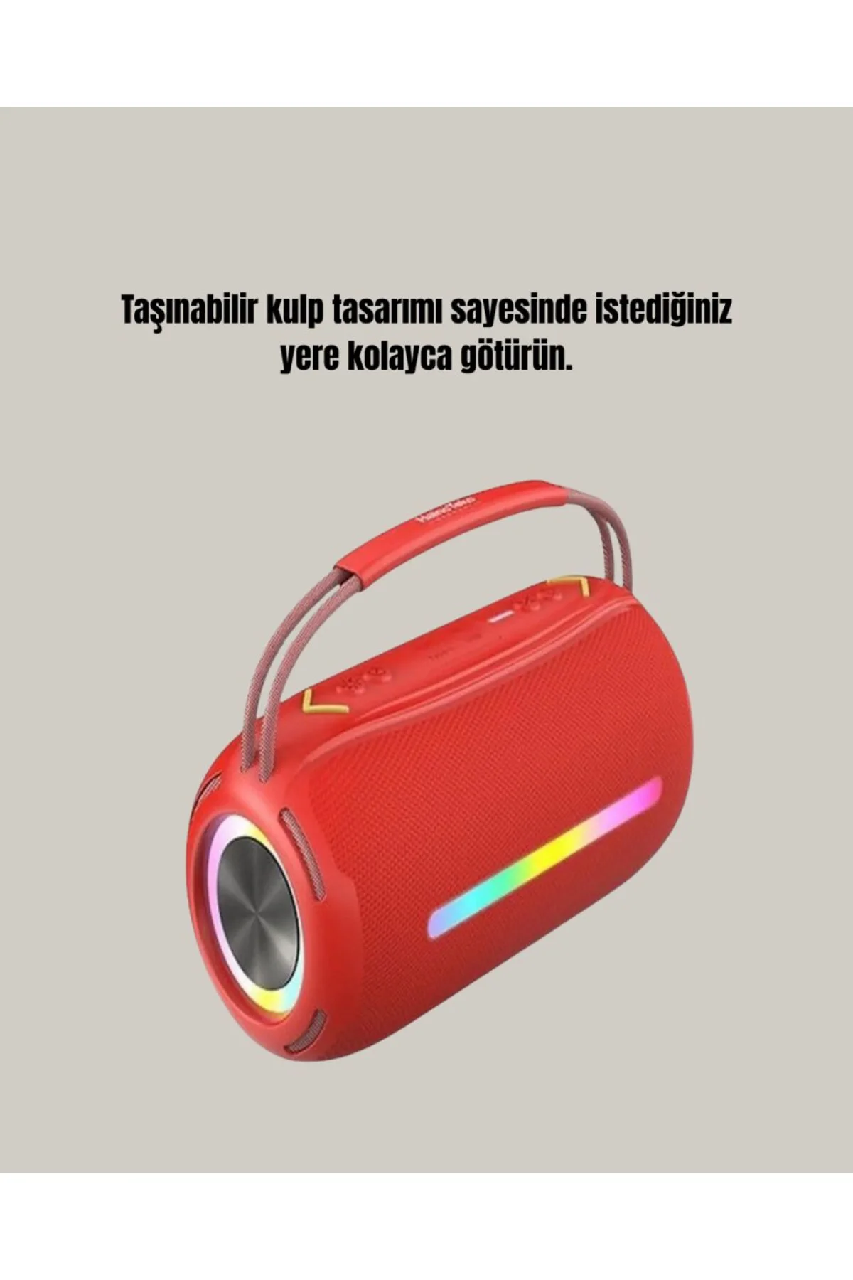 RGB LED Işıklı 20W Taşınabilir Bluetooth Hoparlör IPX6 Suya Dayanıklı