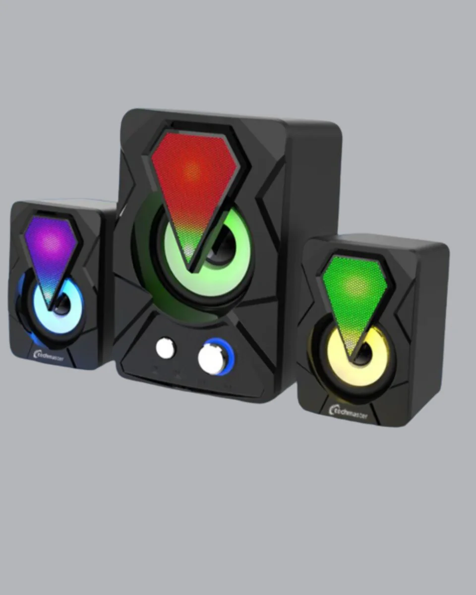 RGB LED Işıklı 2.1 USB Oyun Hoparlör - Derin Bas, 9W Çıkış, Çoklu Cihaz Uyumu
