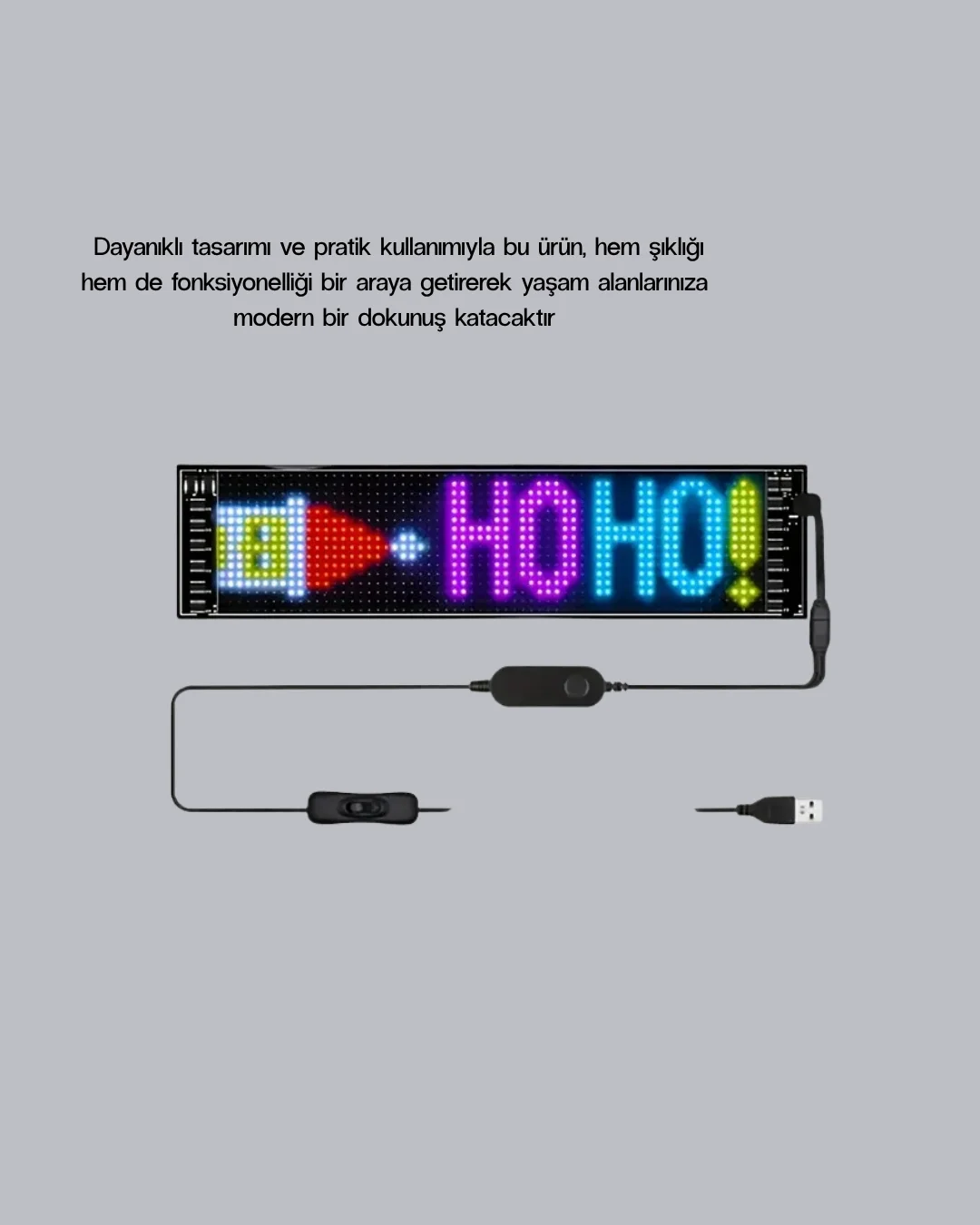 RGB LED Panel – Mobil Uyumlu, Yazı ve GIF Destekli, USB Bağlantılı Dekoratif Ekran Fiyatı, Yorumları ve Özellikleri