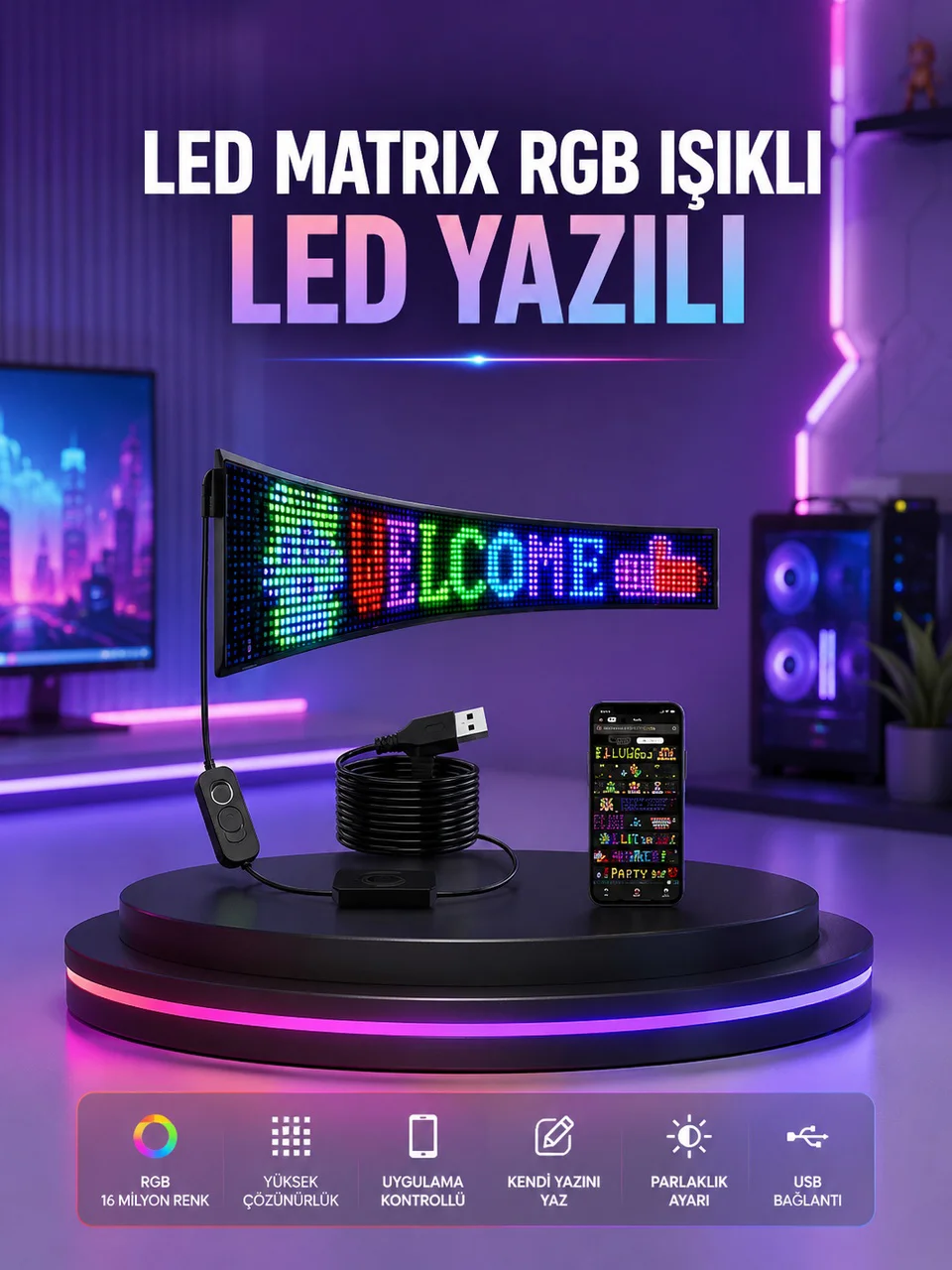 Rgb Led Panel Renkli Işık Efektli Dekoratif Aydınlatma - Lisinya Diğer Fiyatı, Yorumları ve Özellikleri