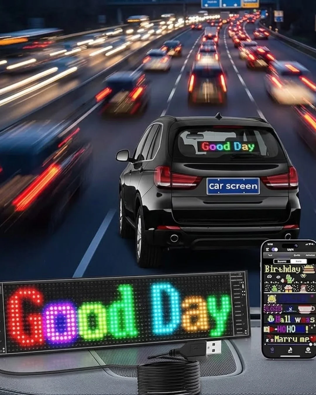 RGB LED Yazı Paneli Telefon Kontrollü Kayan Yazı Animasyonlu Ekran Fiyatı, Yorumları ve Özellikleri