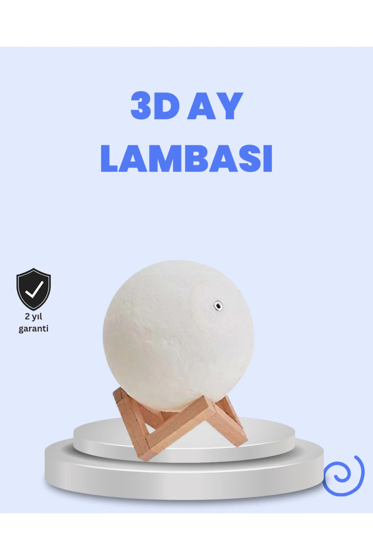 RGB Modlu 16 Renkli Ay Gece Lambası 3D Baskı