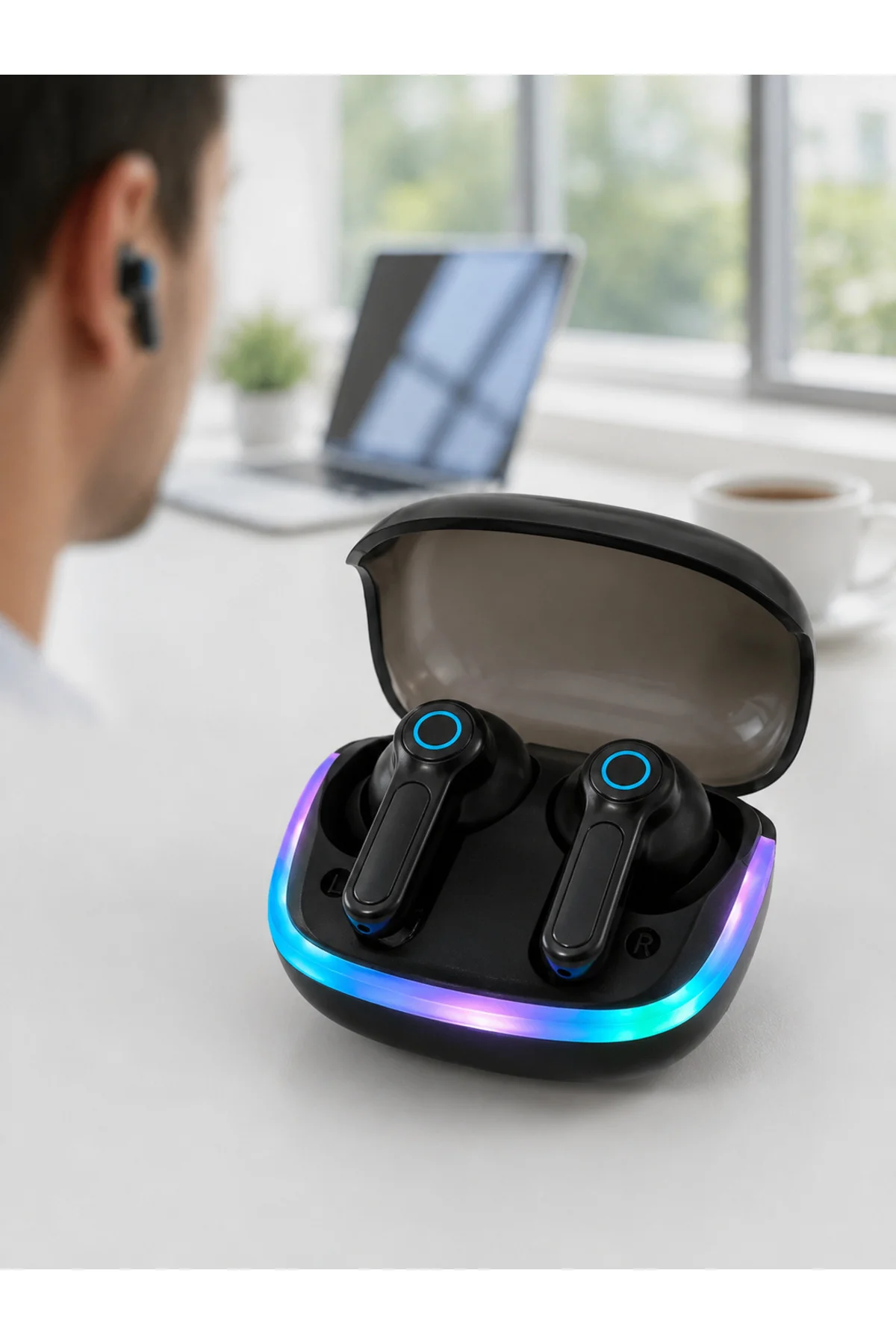 RGB Şarj Kutulu TWS Kablosuz Kulaklık Bluetooth 5.4 HD Voice Type-C Şarj Destekli RGB Şarj Kutulu TWS Kablosuz Kulaklık Bluetooth 5.4 HD Voice Type-C Şarj Destekli - Görsel 6