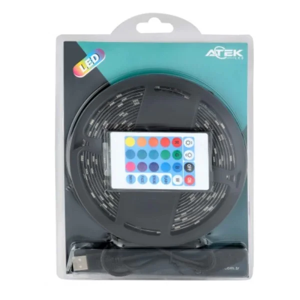 RGB Şerit 30 LED Kumandalı USB Bağlantılı RGB Şerit 30 LED Kumandalı USB Bağlantılı