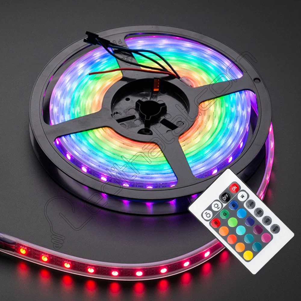 Rgb Şerit 5 Metre 16 Renkli Kumandalı Adaptörlü Çift Taraflı Bant Rgb Şerit 5 Metre 16 Renkli Kumandalı Adaptörlü Çift Taraflı Bant