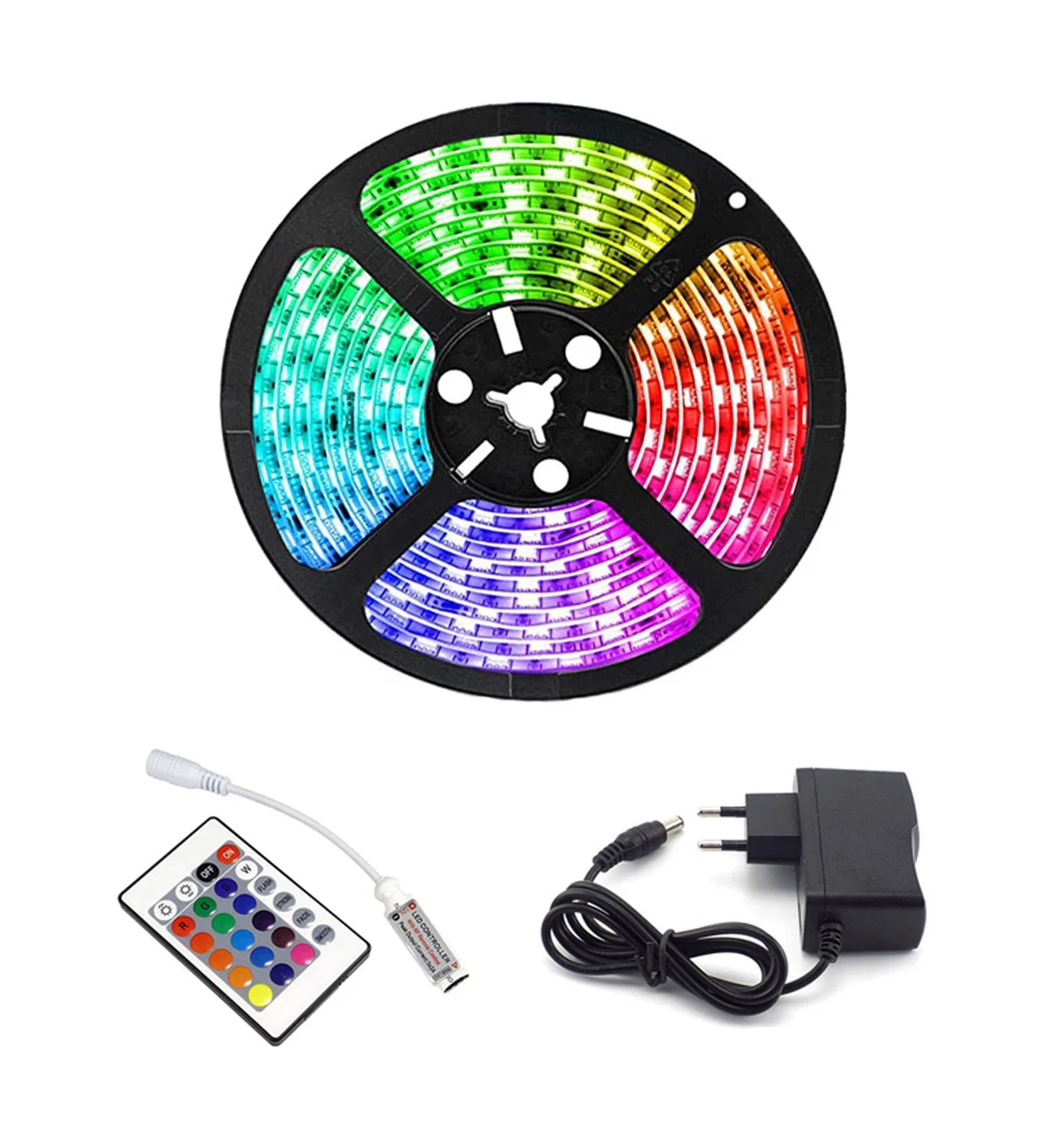 Rgb Şerit 5 Metre 16 Renkli Kumandalı Adaptörlü Çift Taraflı Bant Fiyatı, Yorumları ve Özellikleri