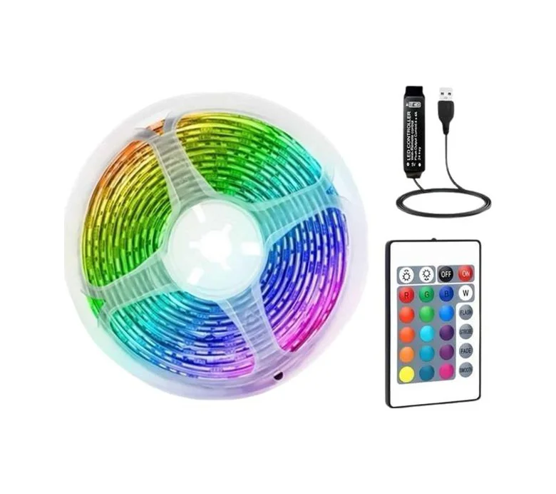Rgb Şerit Led 10 Metre Led Işık Kumanda İle Kontrol Rgb - Lisinya Diğer