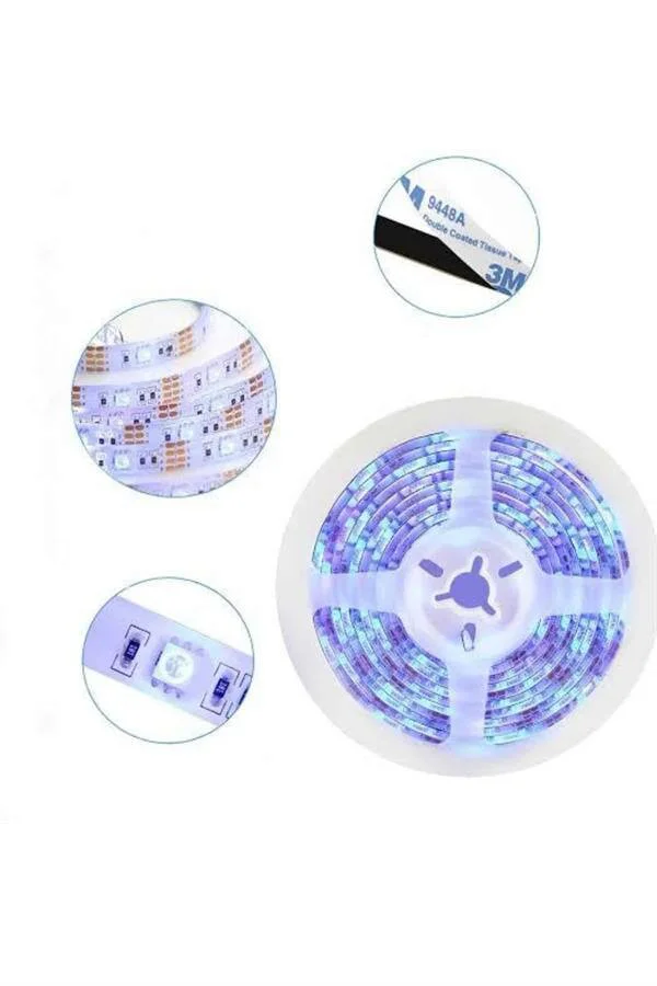 RGB Şerit LED 10 Metre Kumandalı Işık Kumanda ile Kontrol
