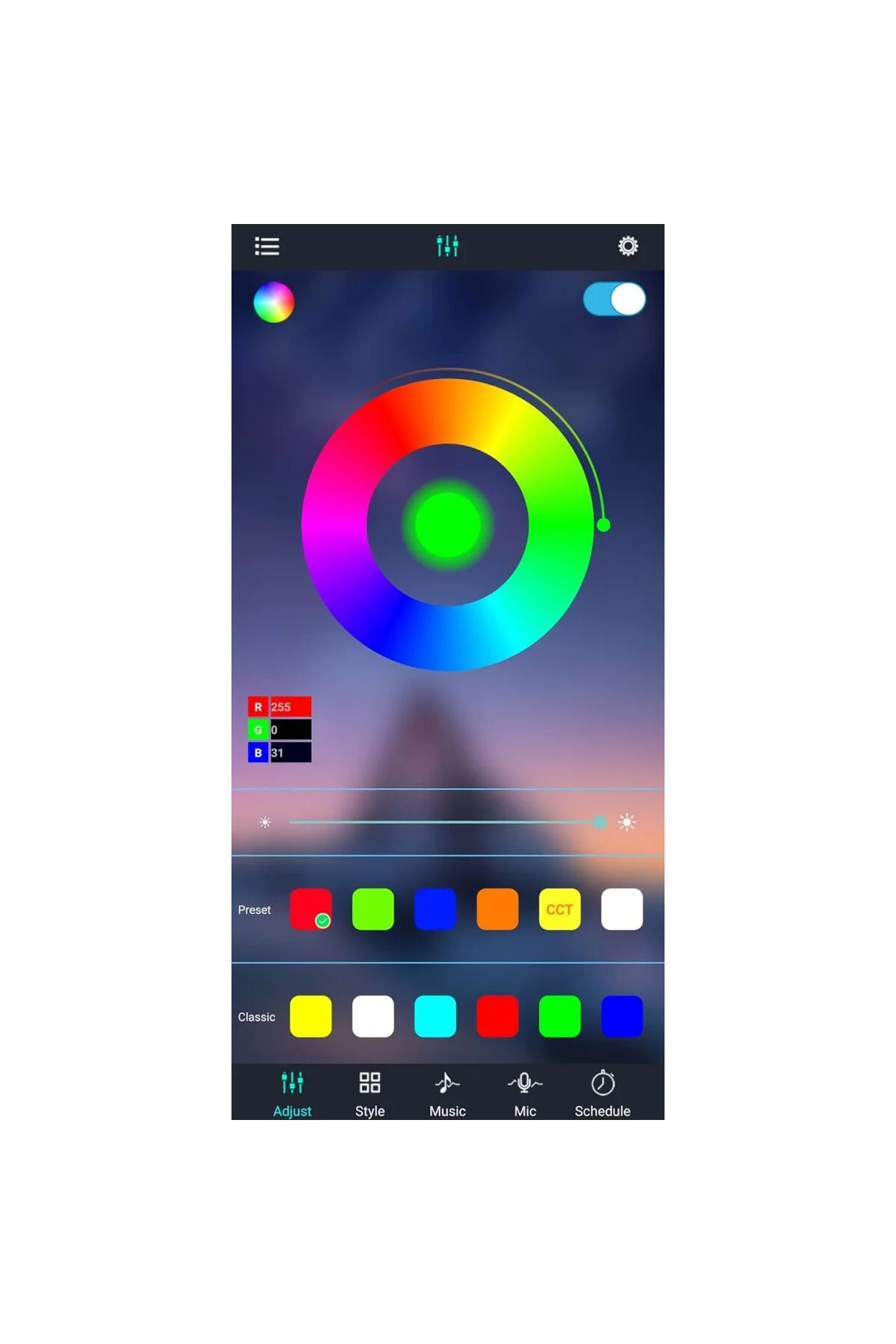 RGB Şerit Led Set Tak Çalıştır Bluetoothlu ve Müziğe Duyarlı 5050 3 Çipli İç Mekan Silik