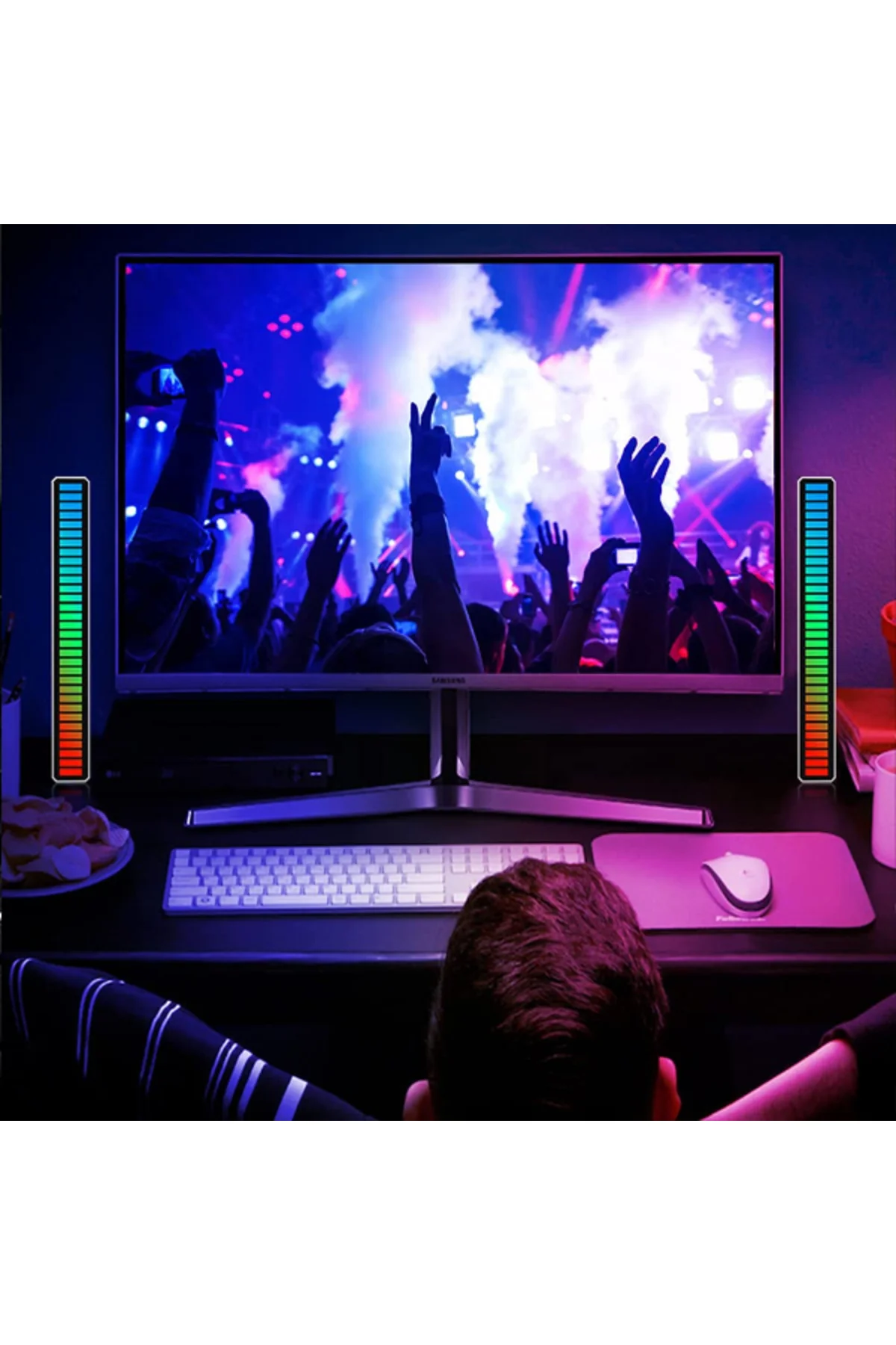 RGB Sese Duyarlı Taşınabilir Ekolayzer LED Çubuk