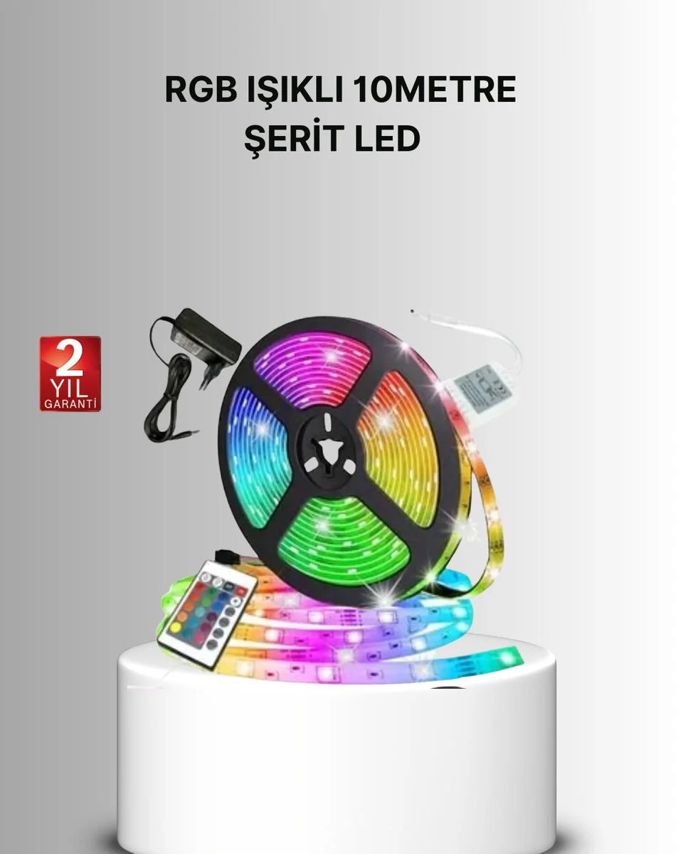 RGB Smart Şerit LED - Uzaktan Kumandalı Esnek ve Taşınabilir Işıklandırma