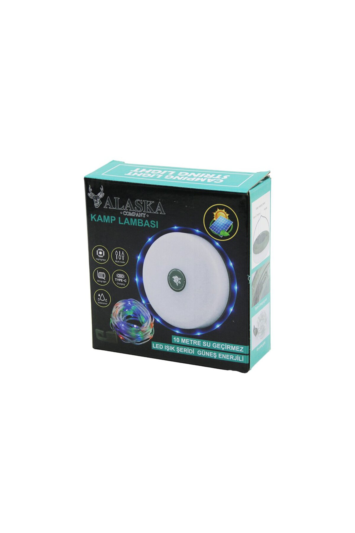 Ok Aksesuar Rgb Solar Güneş Enerjili - Type-C Şarjli10mt Dekor Lamba - Kamp L