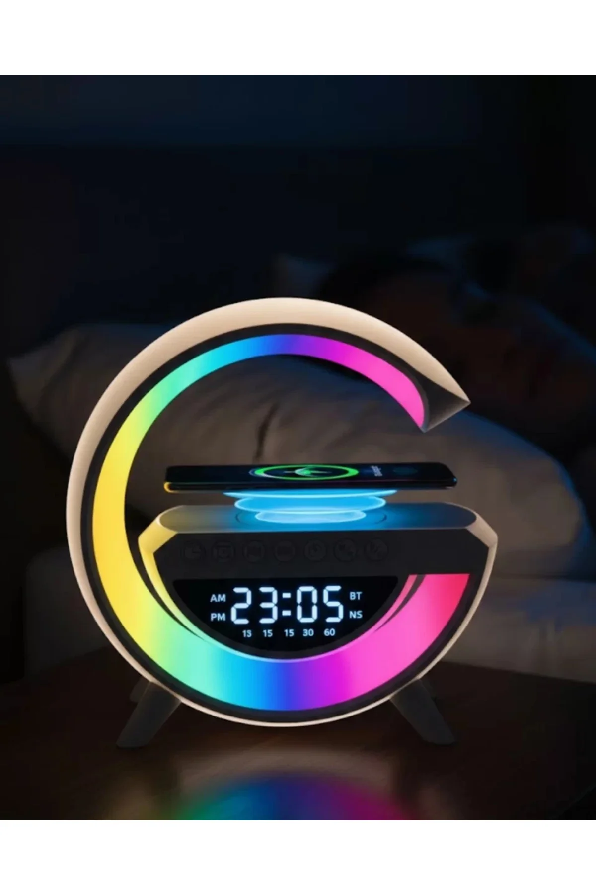 Rgb Tasarımlı Bluetooth Hoparlör Usb Fm Aux Girişli