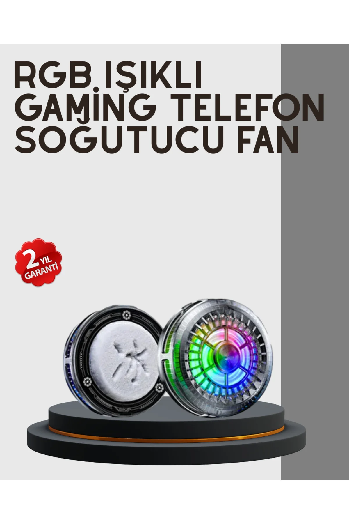 RGB Telefon Fanı Sessiz Soğutucu Tüm Akıllı Telefonlara Uygun - HEP-6567-7223
