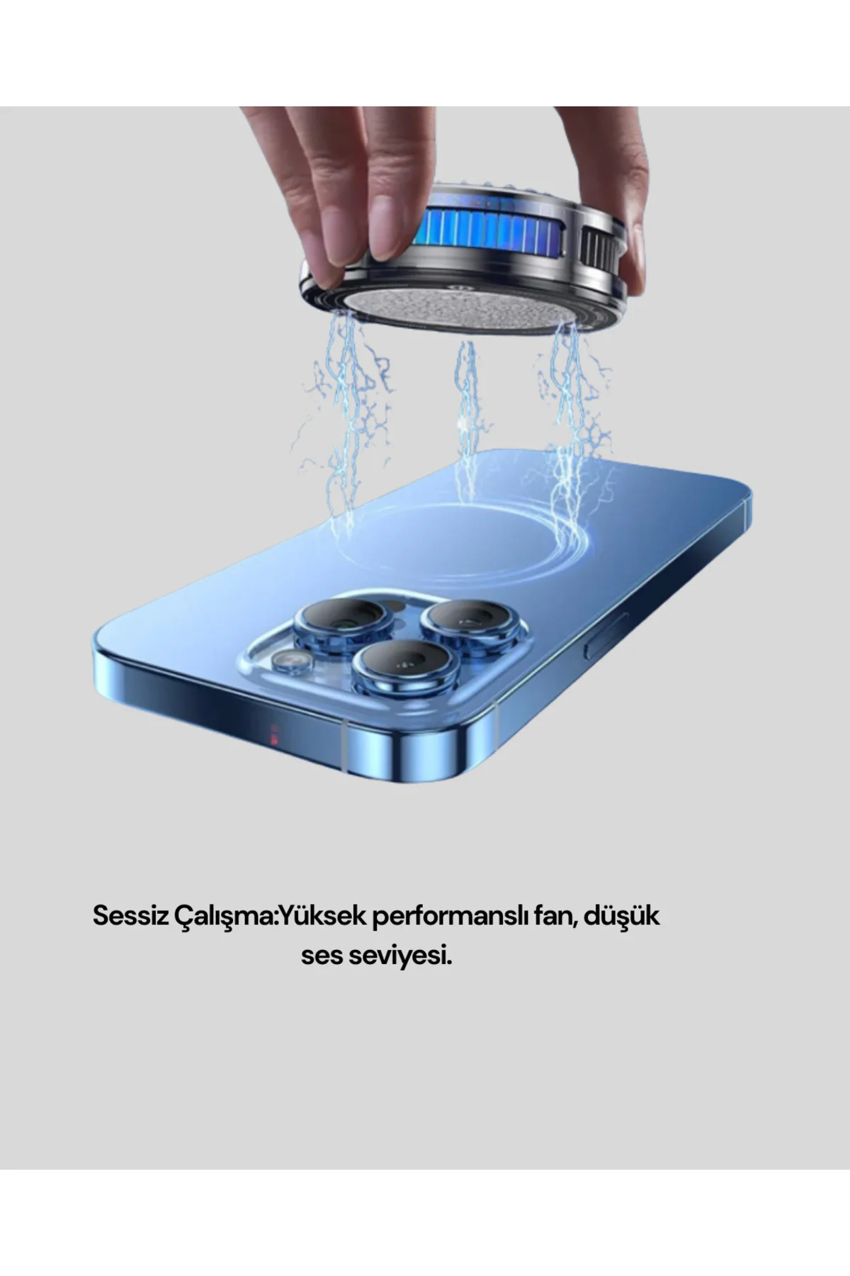 RGB Telefon Fanı Sessiz Soğutucu Tüm Akıllı Telefonlara Uygun - HEP-6567-7223