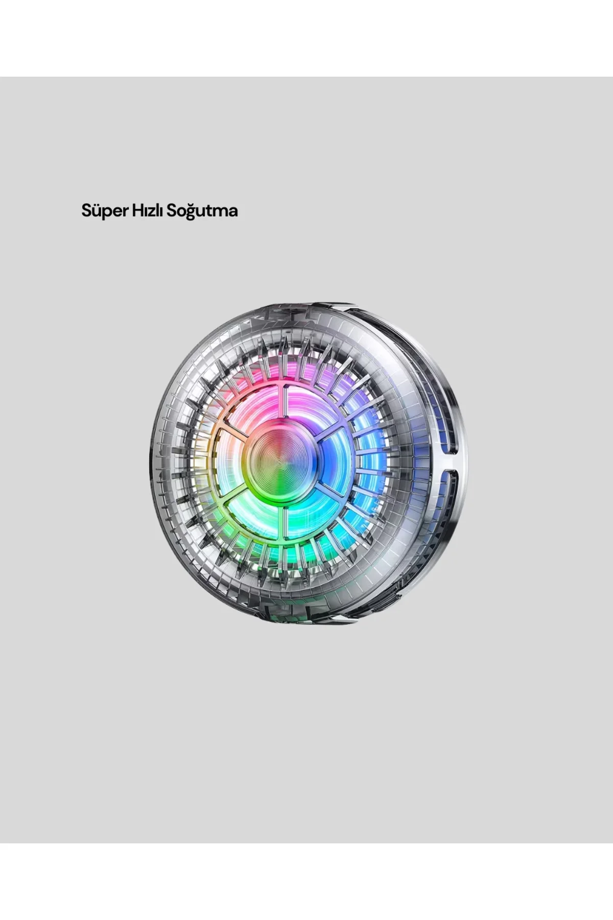 RGB Telefon Fanı Sessiz Soğutucu Tüm Akıllı Telefonlara Uygun - HEP-6567-7223