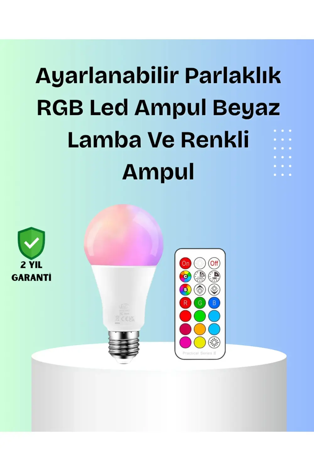 RGBW Teknolojili Akıllı LED Ampul, Zamanlayıcılı