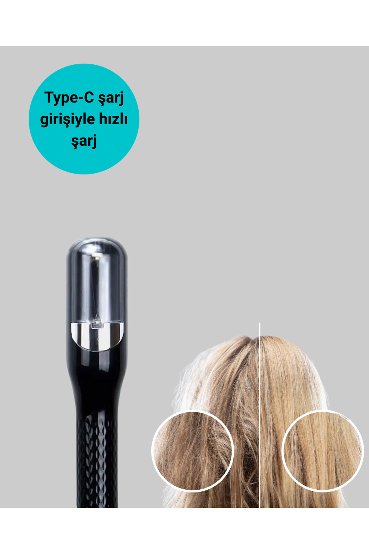 RH-6668 Şarjlı Taşınabilir Otomatik Saç Düzeltici Elektrikli Saç 