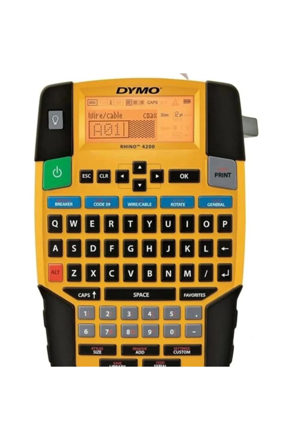 RhinoPRO 4200, Elde Taşınır Endüstriyel Etiketleme Makinesi (6/9/12/19 mm Rhino Şeritlerle