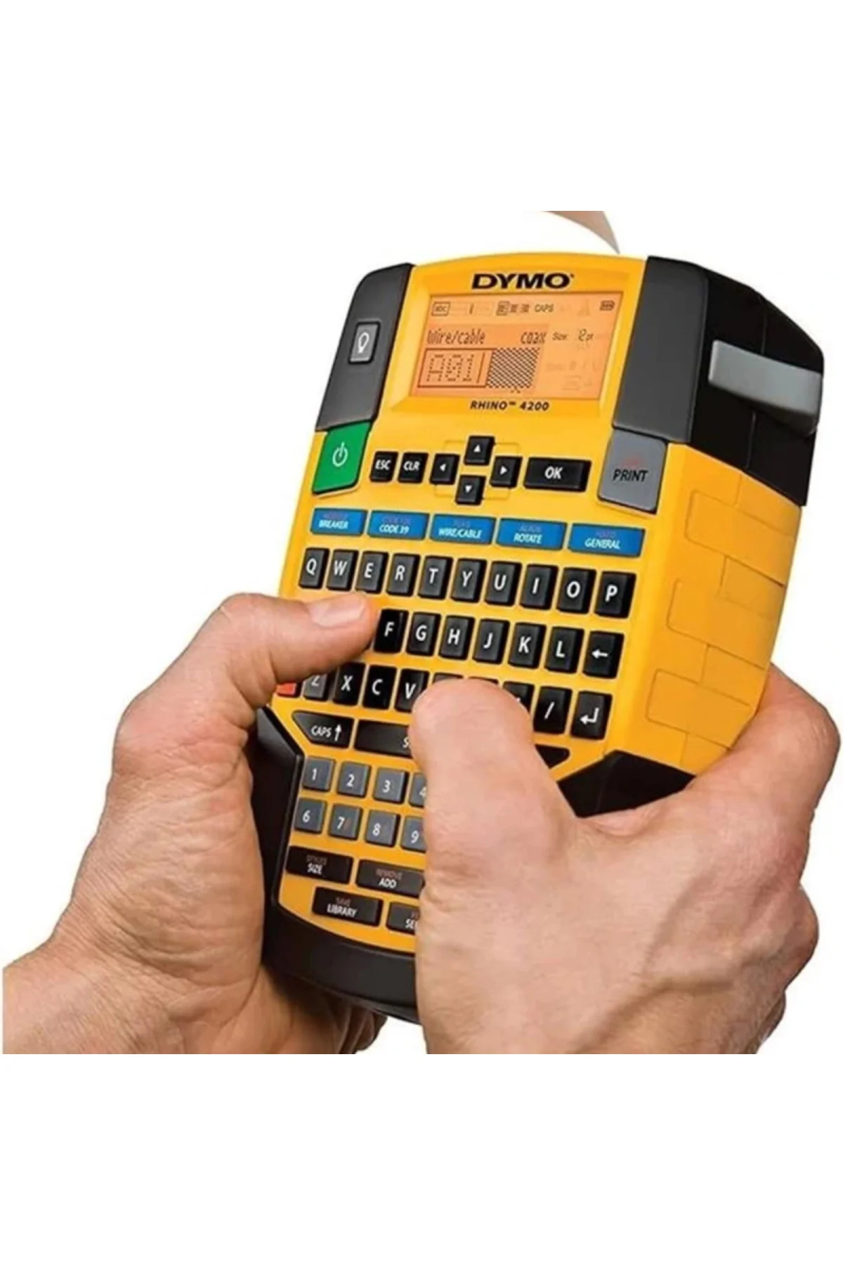 RhinoPRO 4200, Elde Taşınır Endüstriyel Etiketleme Makinesi (6/9/12/19 mm Rhino Şeritlerle