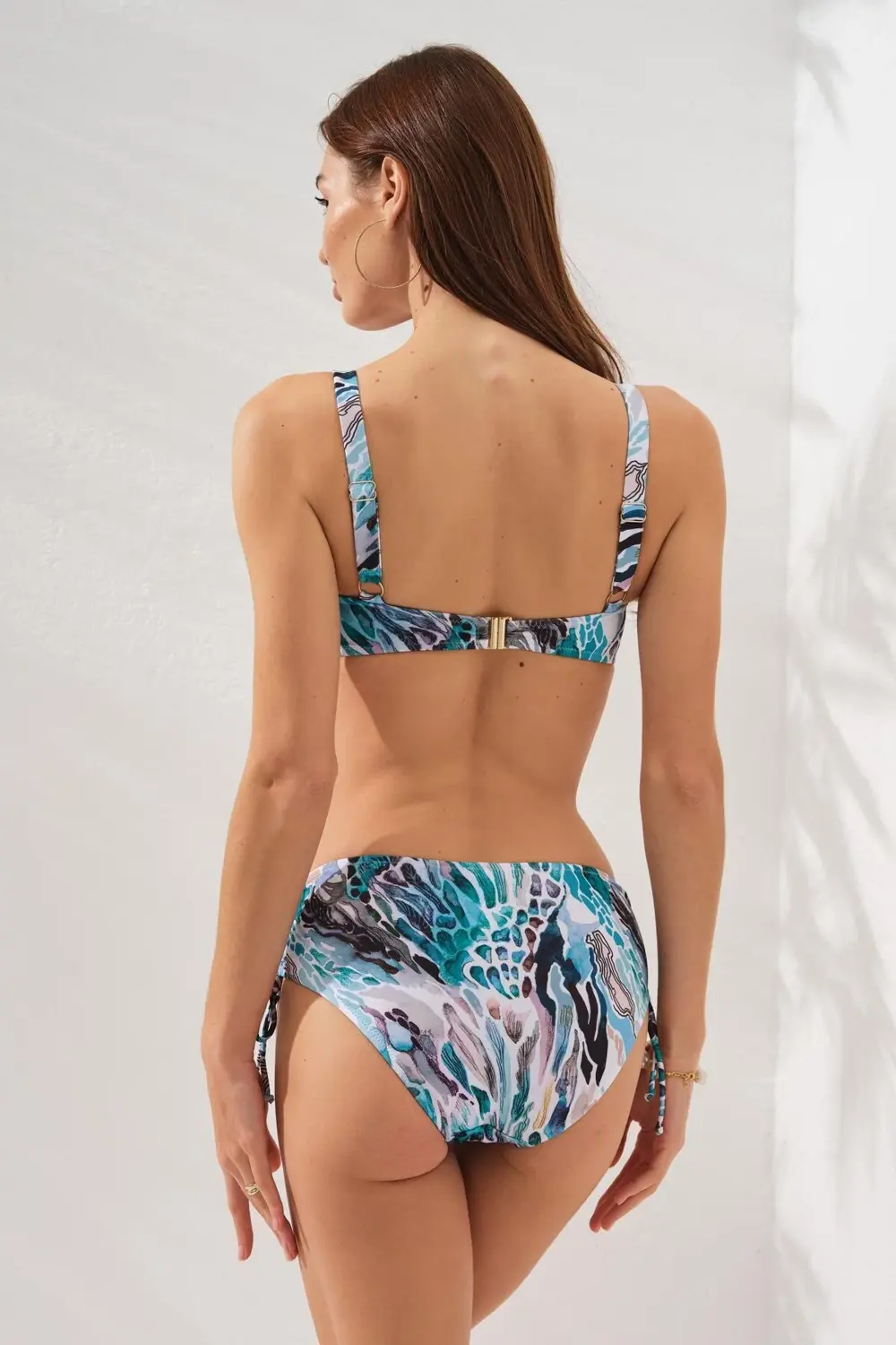 Rhode Bantlı Toparlayıcı Bikini Takım Coral 231237-D