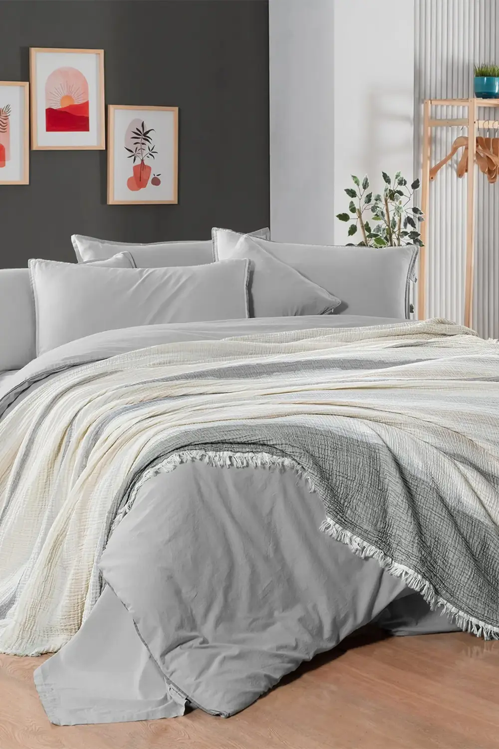 Ribera Çift Kişilik %100 Pamuk Mood Comfort Nevresim Takımı ve Ya