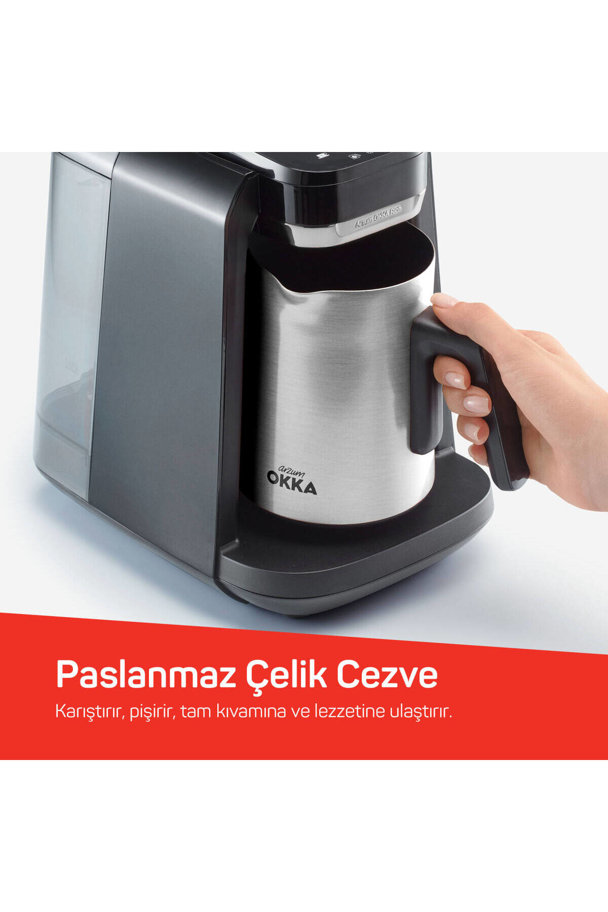 Rich Pro Plus | Su Hazneli Türk Kahvesi Makinesi - Krom | OK0036-